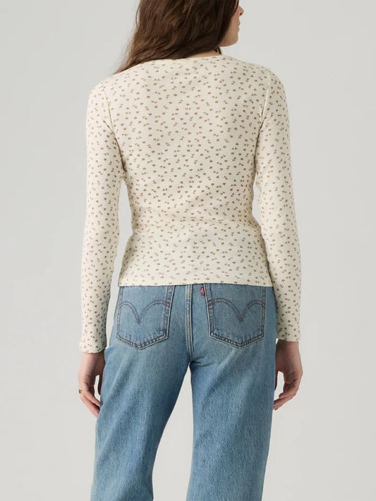 Levi's Hayes LS Tee Jaana Floral V2 Egret Print