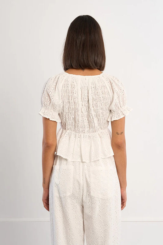 Broderie anglaise crop top