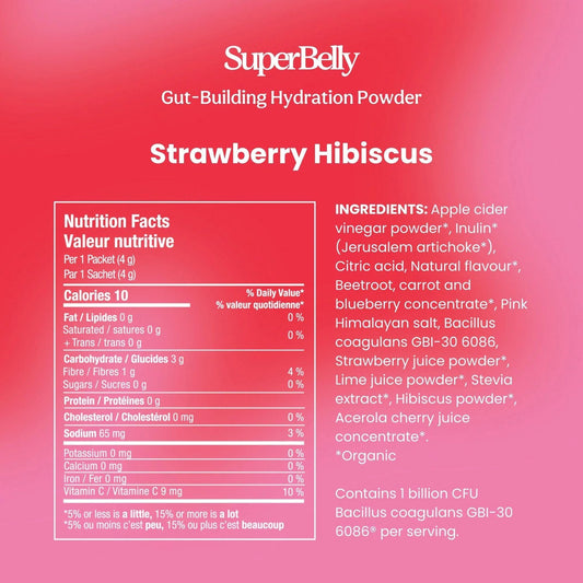 Super belly hydration and Gut Mix Strawberry Hibiscus
