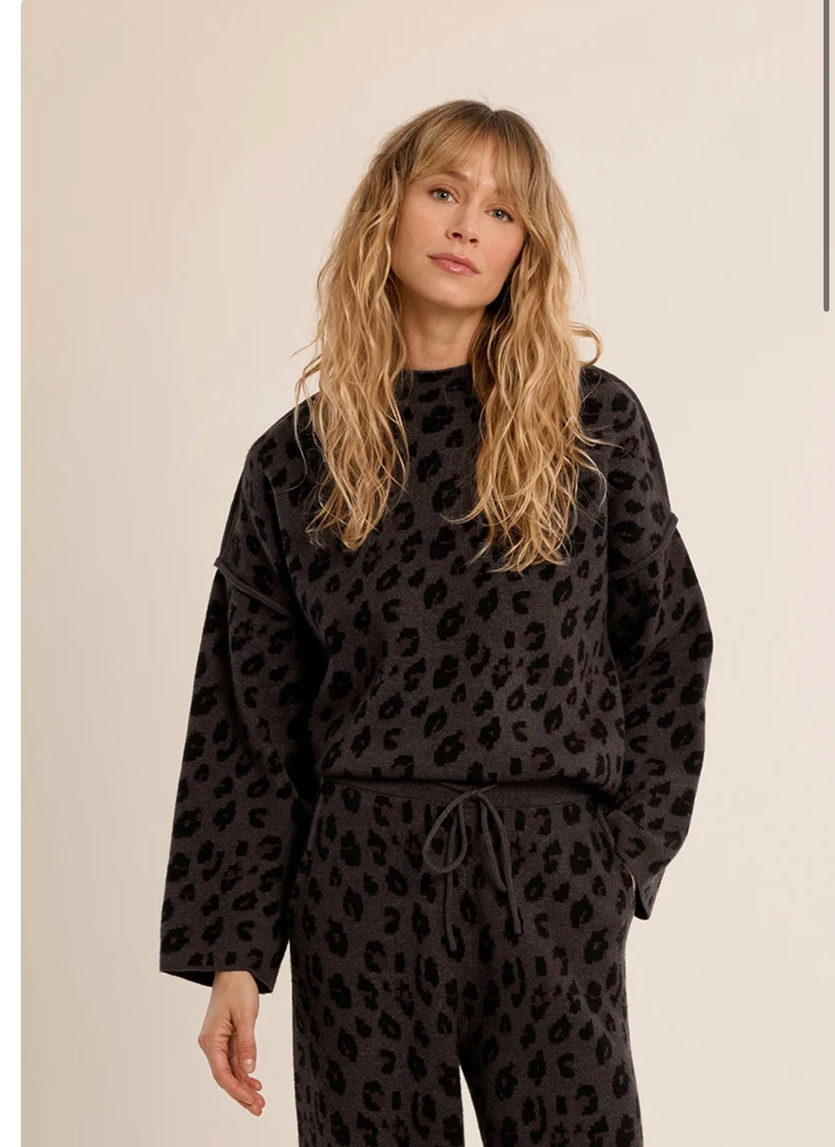Wide sweater, leopard