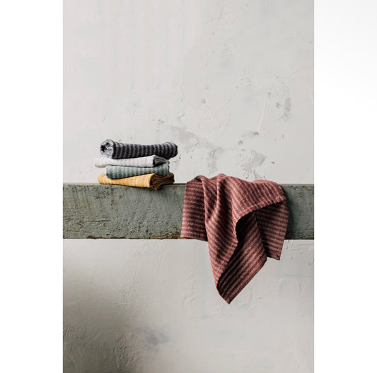 Jade Stripe Linen/Cotton Dishtowel