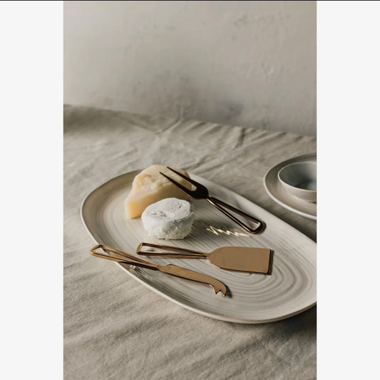 Gold Cheese Knives Set of 3