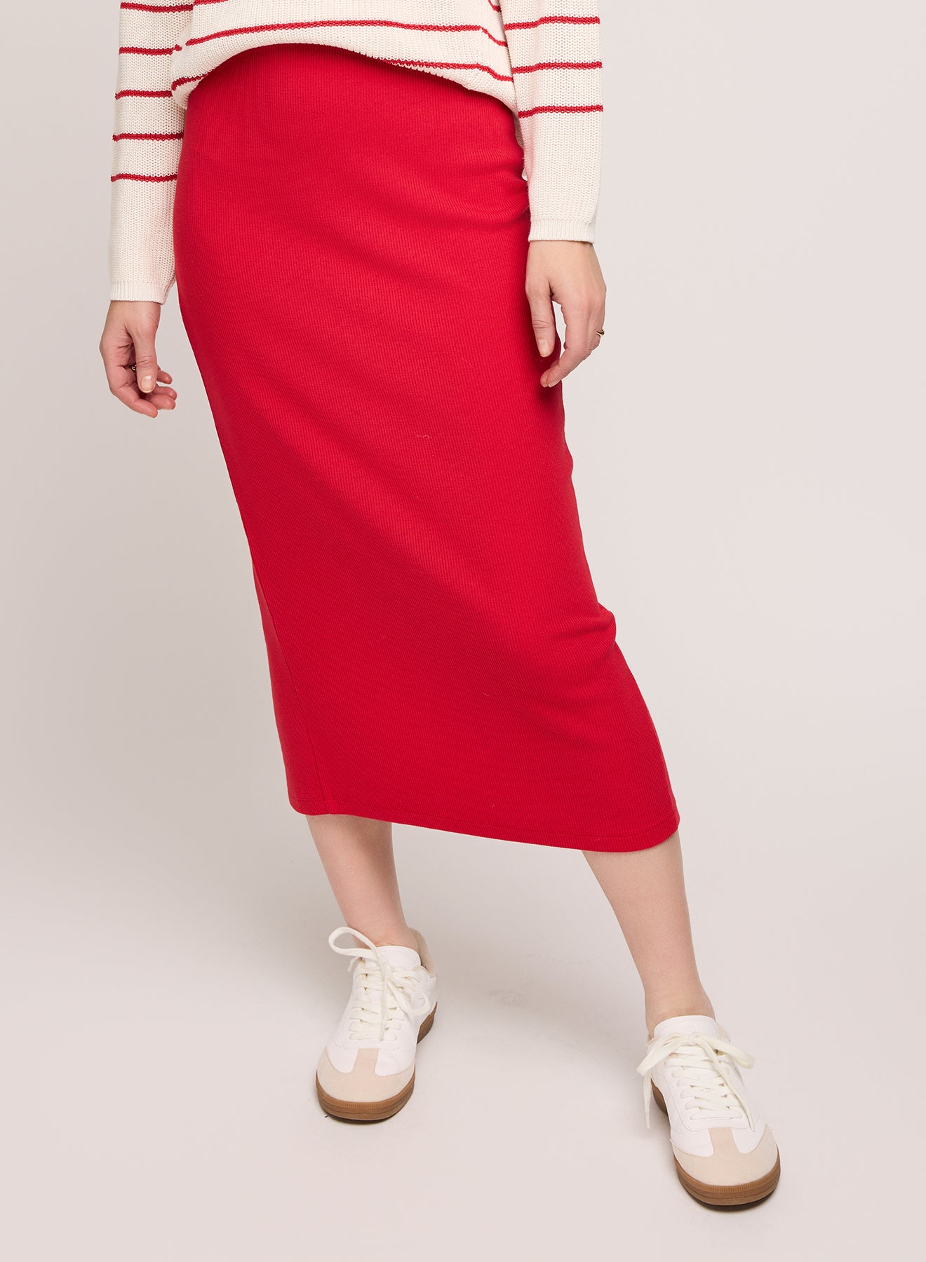 Catalina Ribbed Midi Skirt