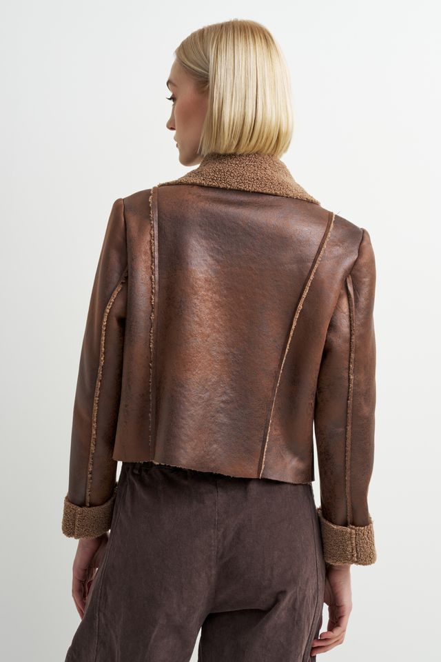 Sherpa Lined Moto Jacket