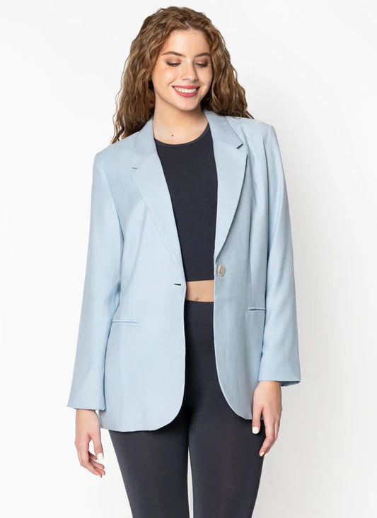 One Button Front Blazer