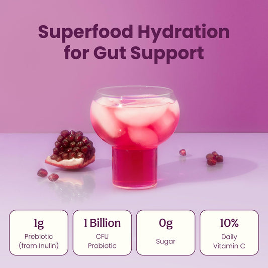 Super belly hydration and Gut Açaí Pomegranate