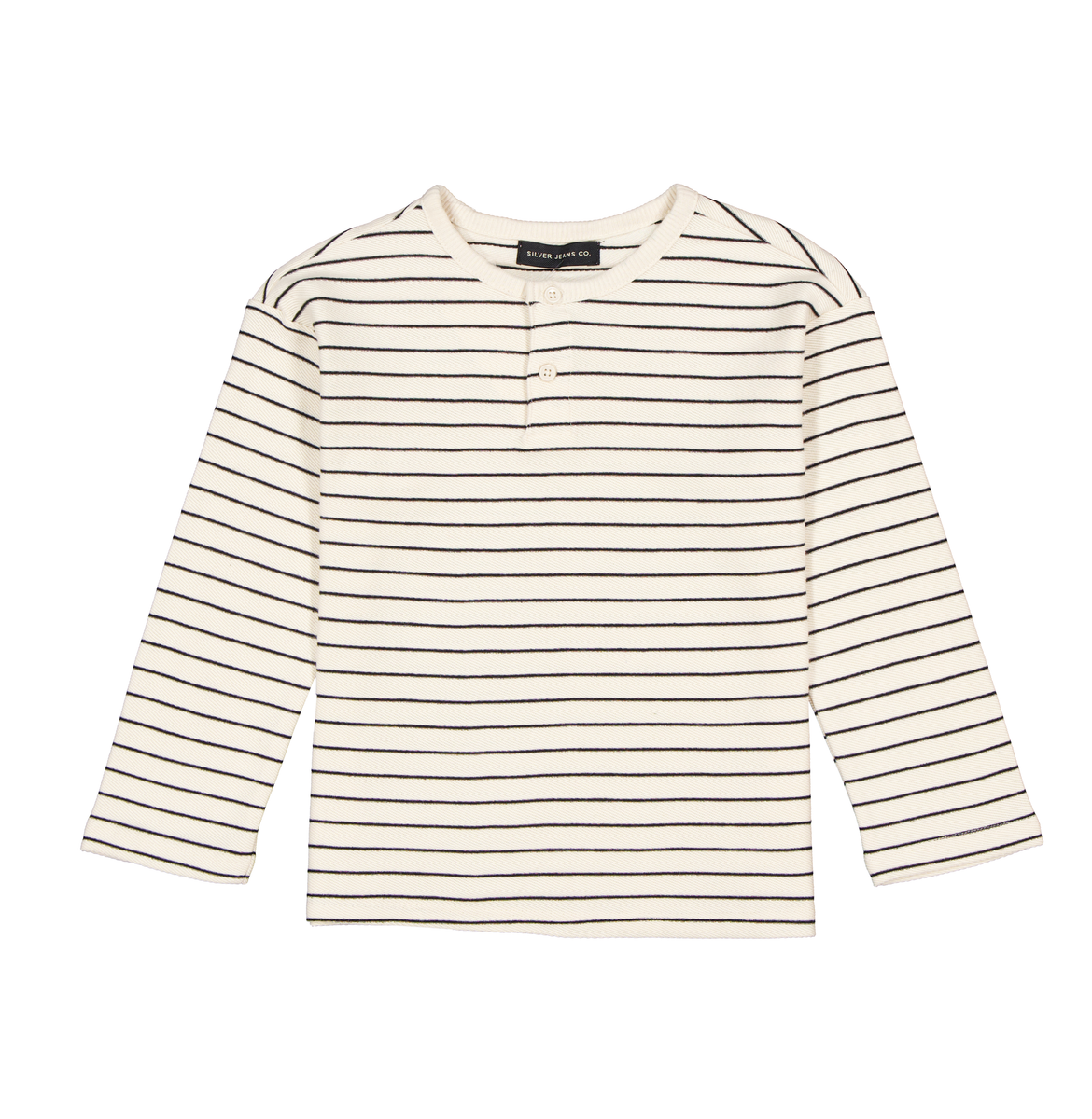 BOYS TEXTURED STRIPED L/S HENLEY