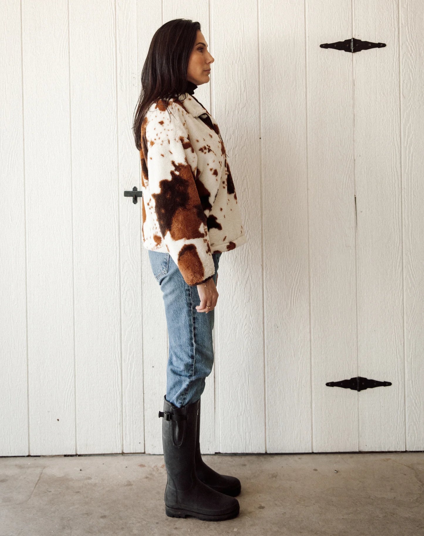 Cowhide 1/2 Zip Jacket