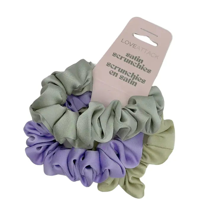 Small Satin Scrunchie Set - 3pcs