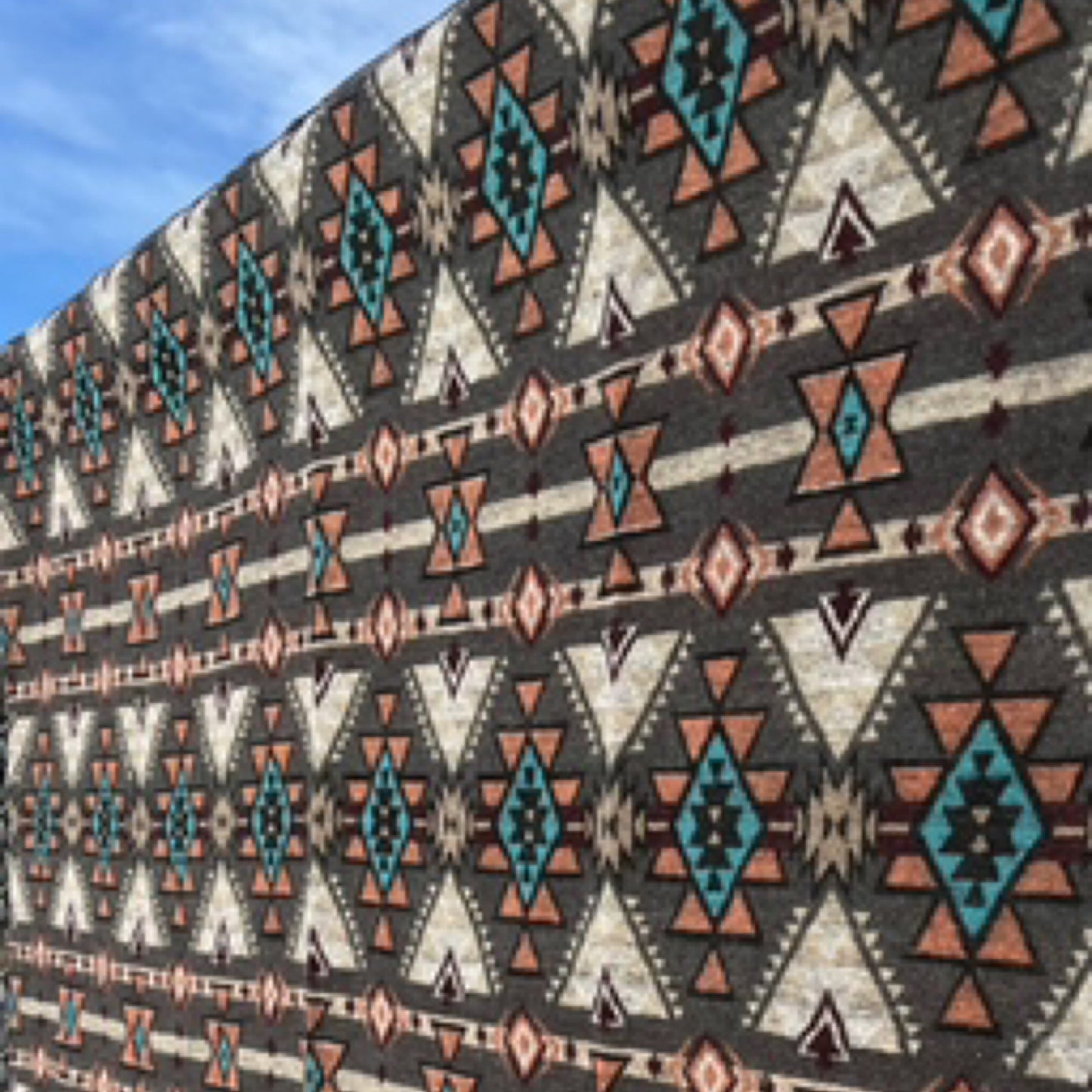 Throw Turquoise Star