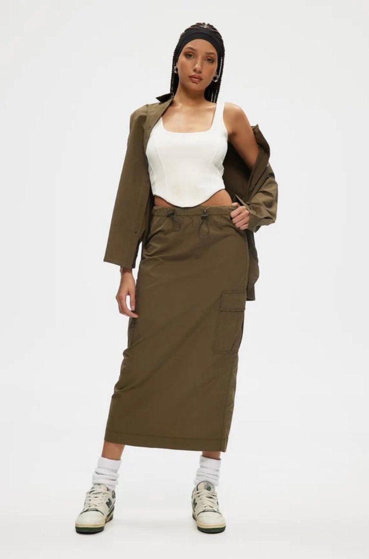 Cargo Twill Skirt