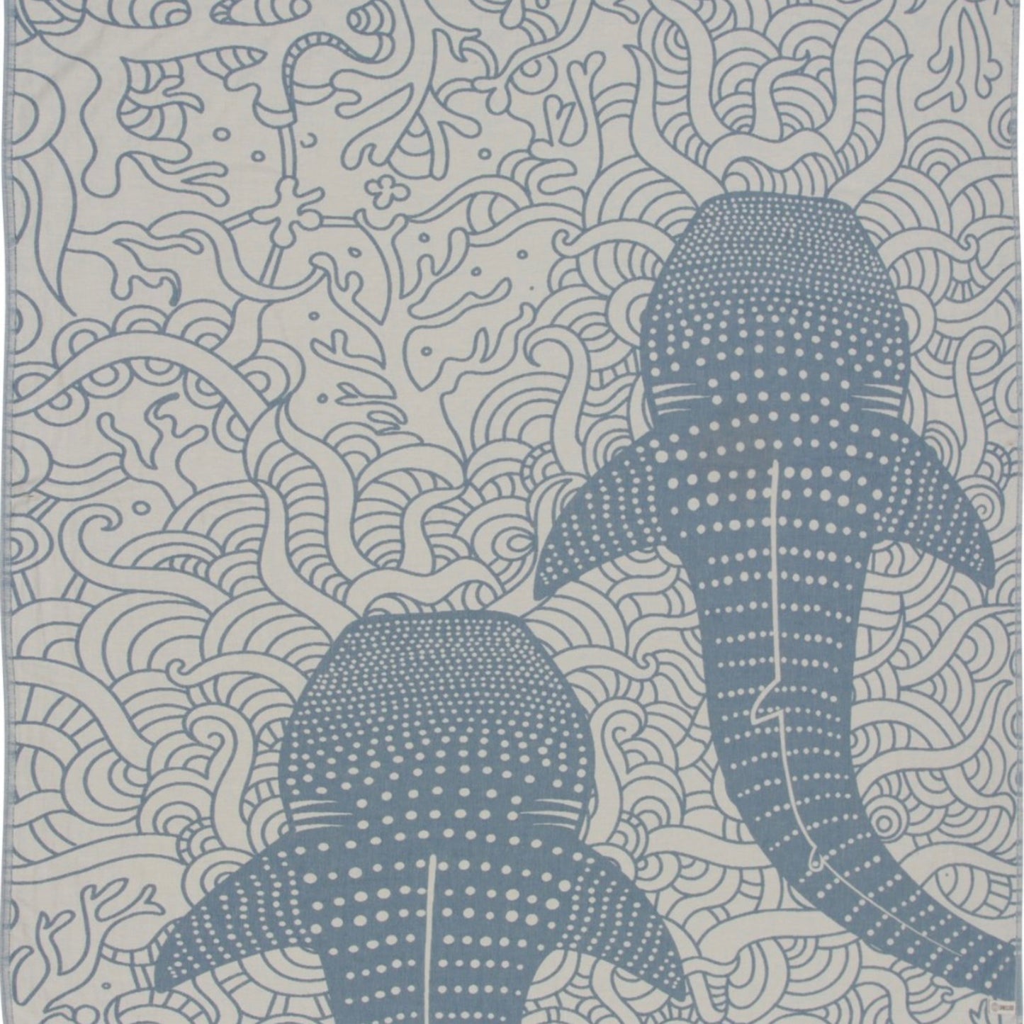 Sand Cloud Blue Whale Shark XL Towel