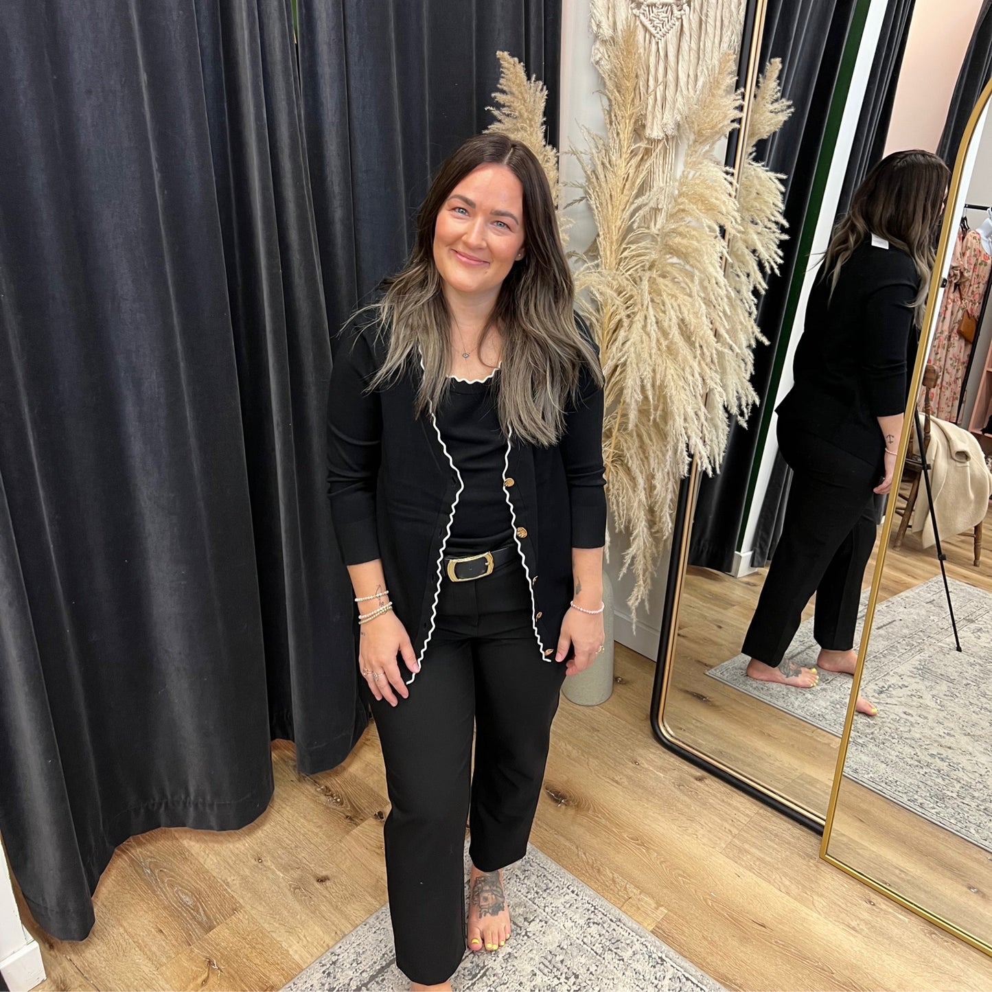 V Neck Cardi with Cami
