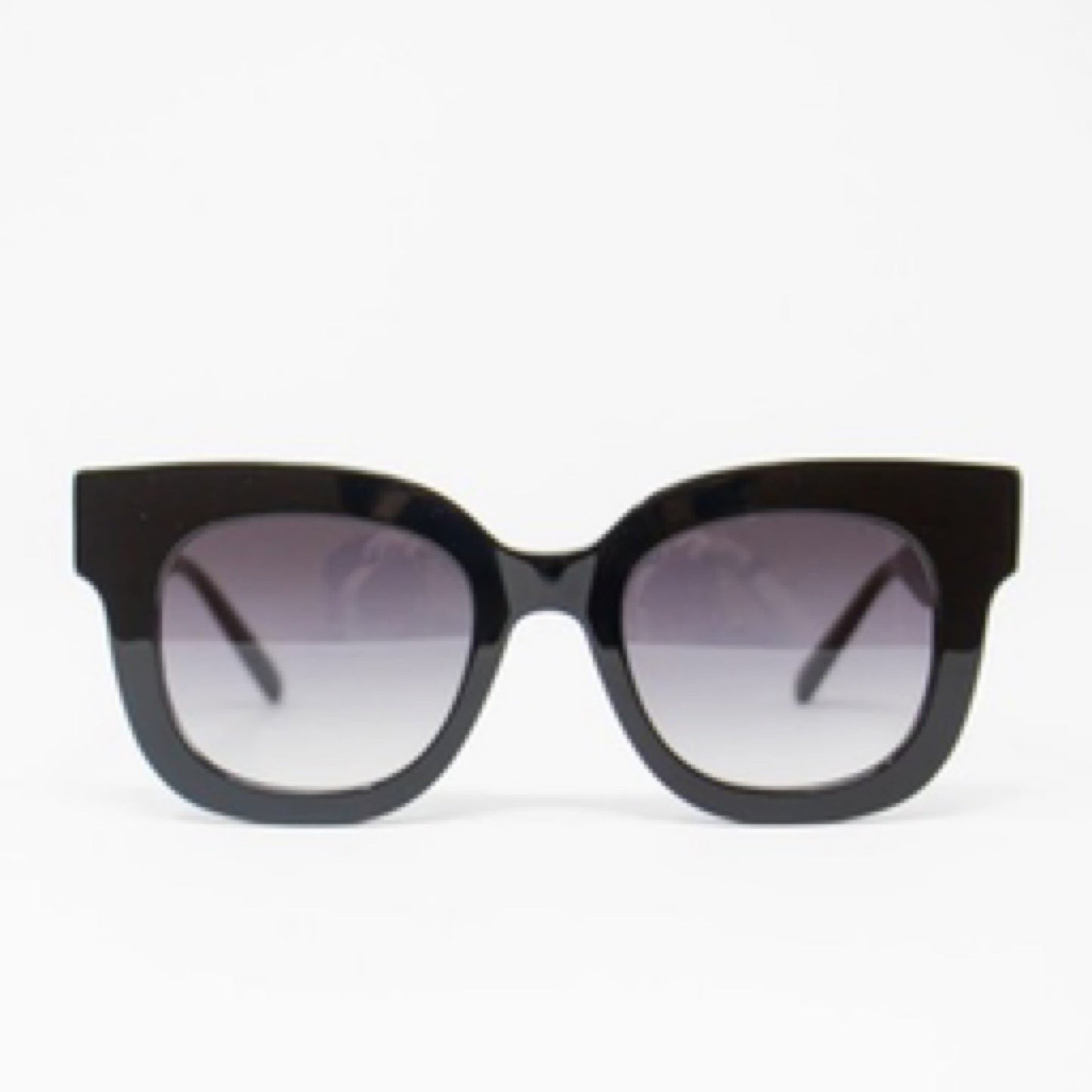 Luxor Round eye acetate sunglasses in jet black