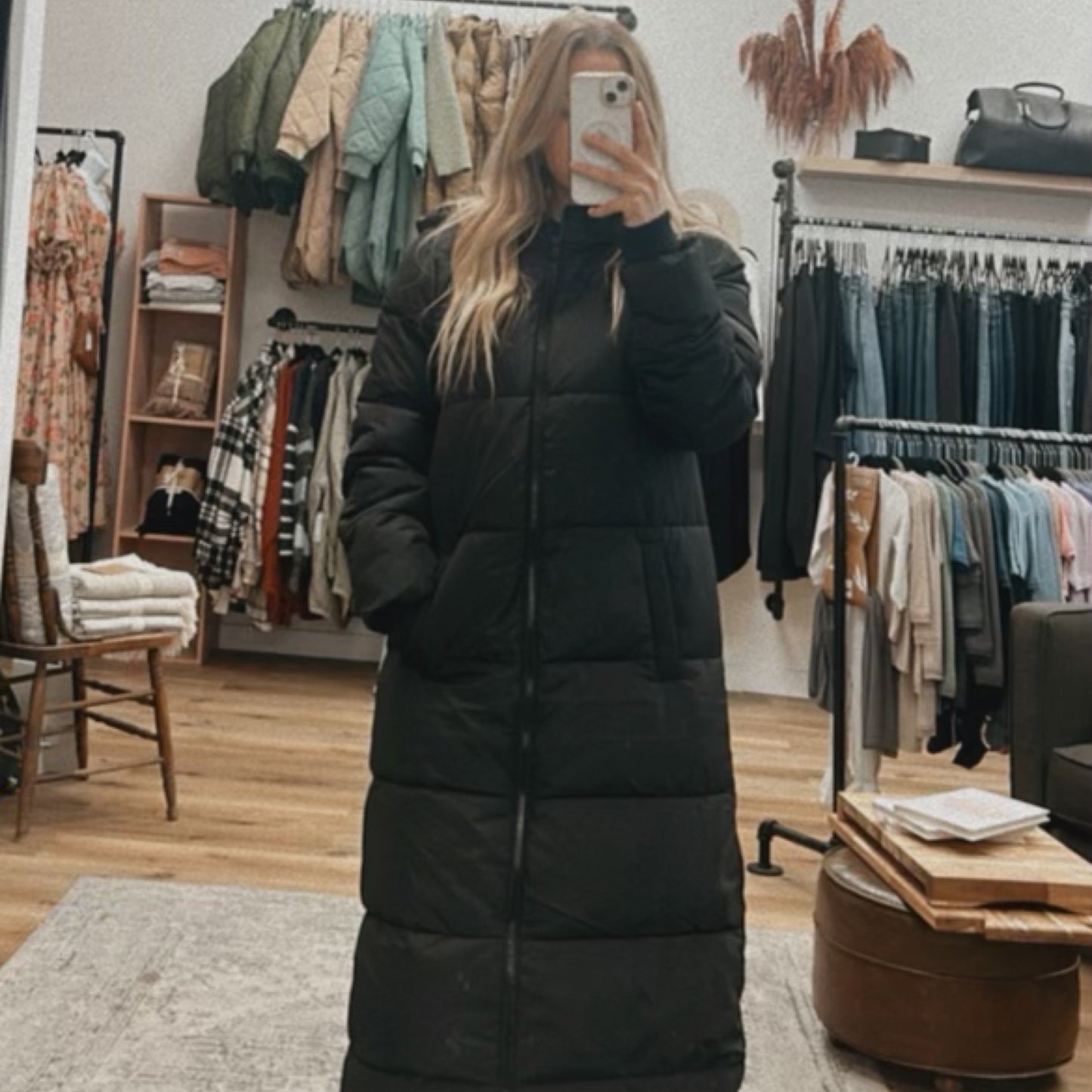 Bee Ultra Long Puffer Jacket
