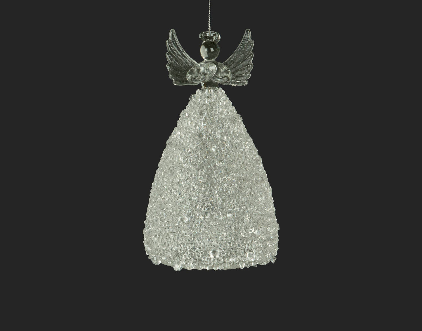 5" Led Angel W/Beaded Dress