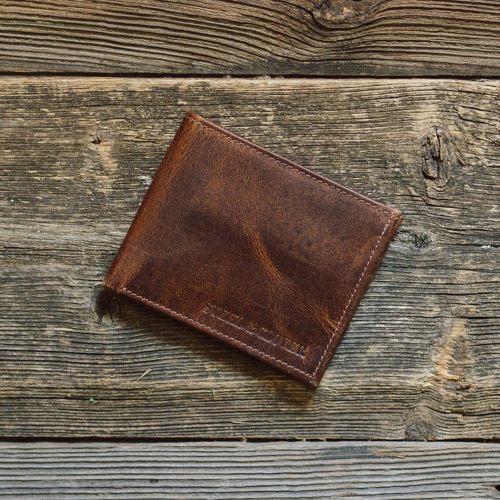 Monkman Leather Wallet: Hunter Brown