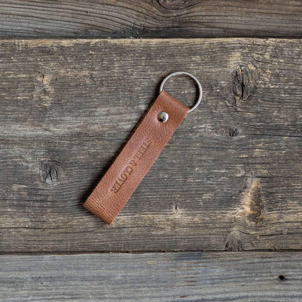 Richmond Leather Keychain: Tobacco