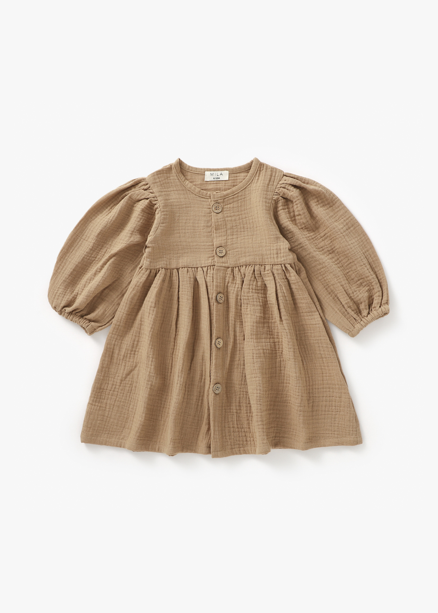 Puff Sleeve Dress | Acorn: 1/2Y