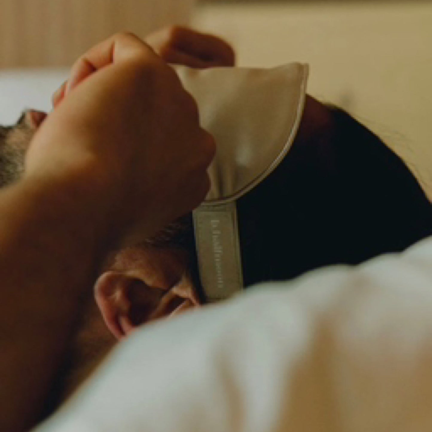 Halfmoon Yoga Products Dune Fossil Grey Silk Sleep Mask