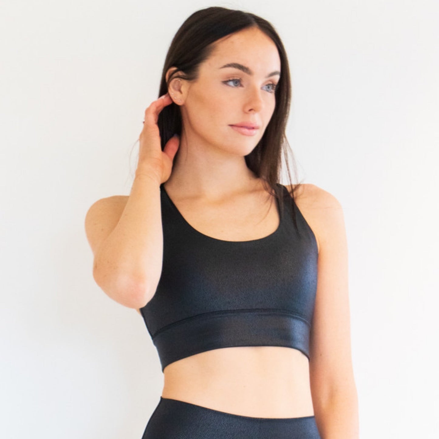 Ultimate Bra Top In Faux Leather
