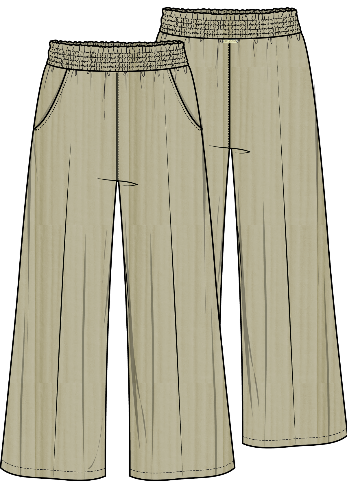 GIRLS' NEW WAVES WIDE LEG PANTS