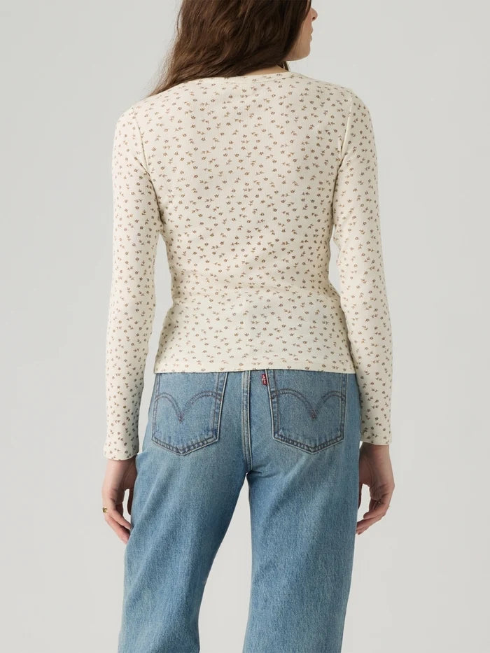 Levi's Hayes LS Tee Jaana Floral V2 Egret Print