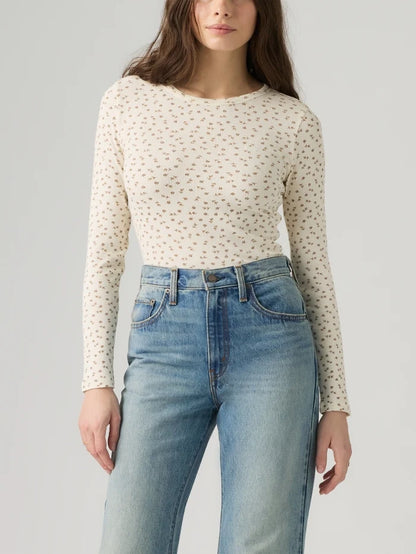 Levi's Hayes LS Tee Jaana Floral V2 Egret Print