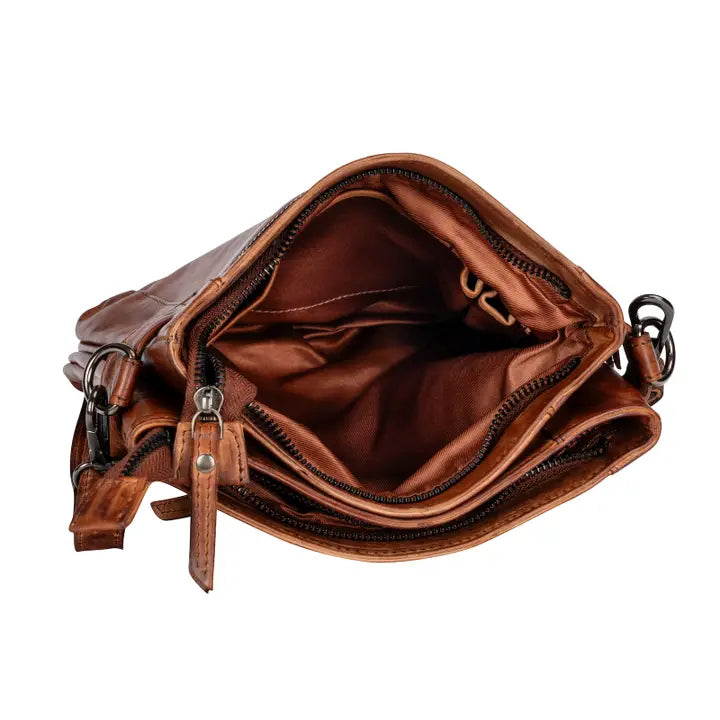 Leather Shoulder Bag 'isalie' Cognac