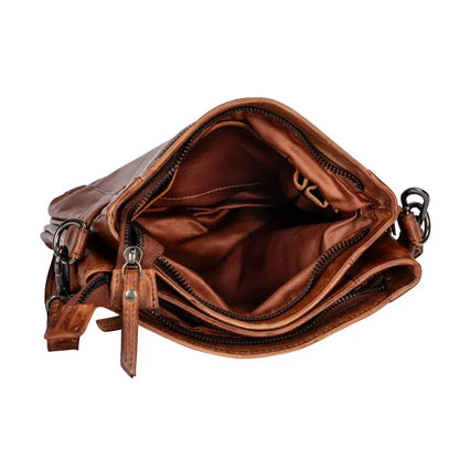 Leather Shoulder Bag 'isalie' Cognac