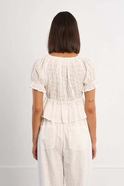 Broderie anglaise crop top