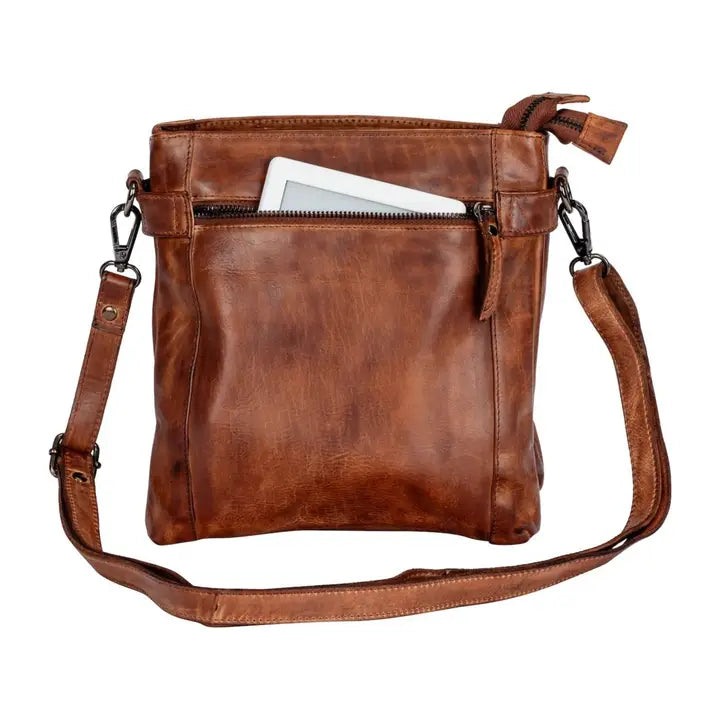 Leather Shoulder Bag 'isalie' Cognac