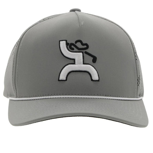 Cowboy Golf Hooey Grey 5-Panel Trucker with White / Navy Golf Logo - OSFA