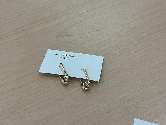 Heart Lock Hoops