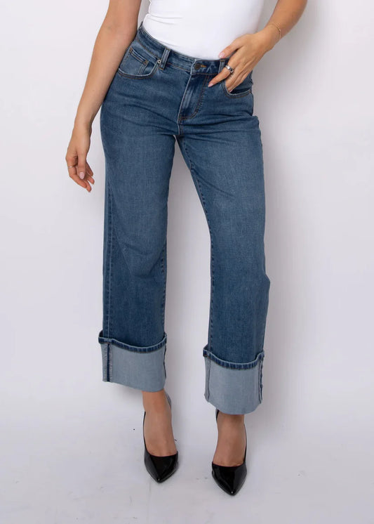 CARLA - Stretch Denim Cuff Didi Dark Wash