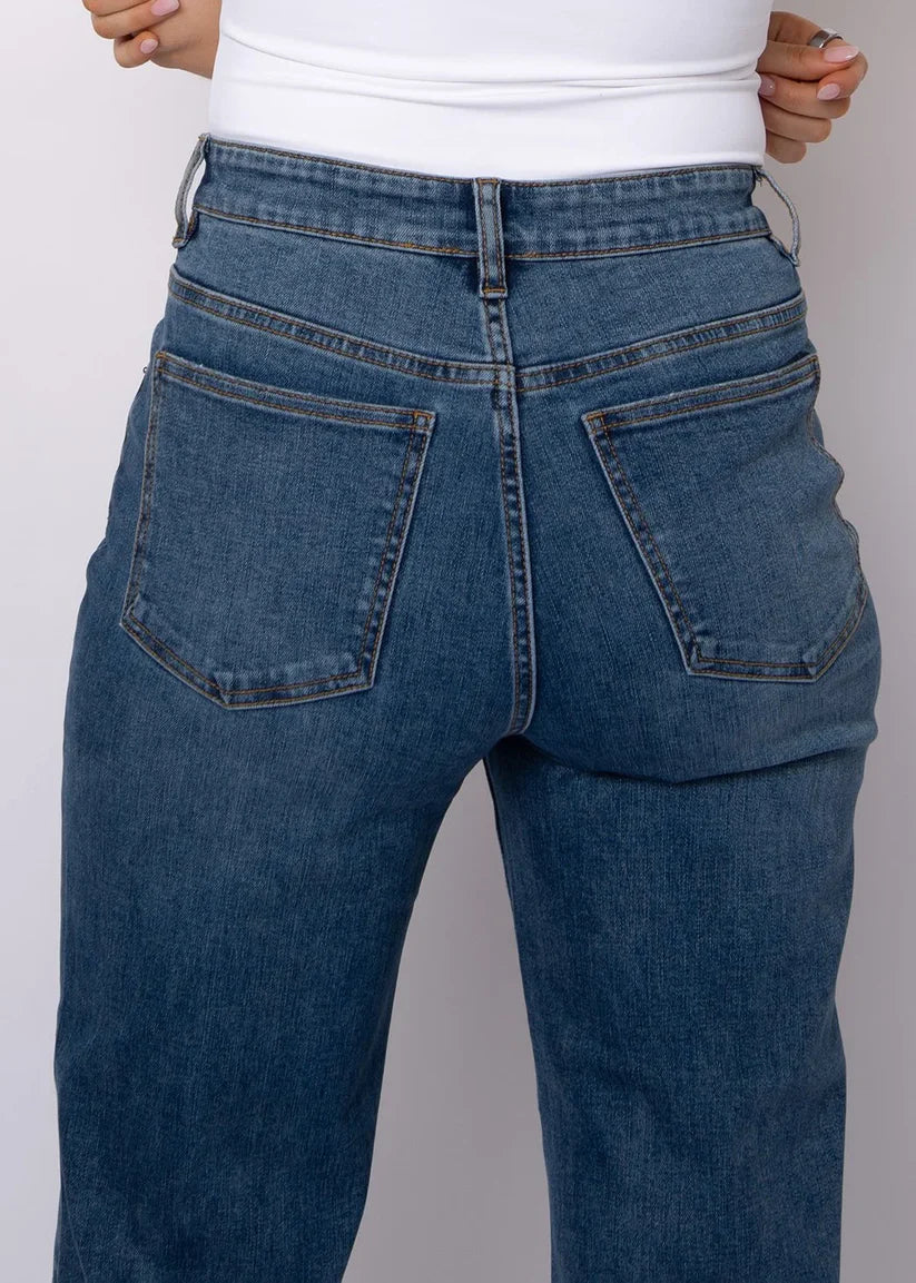 CARLA - Stretch Denim Cuff Didi Dark Wash