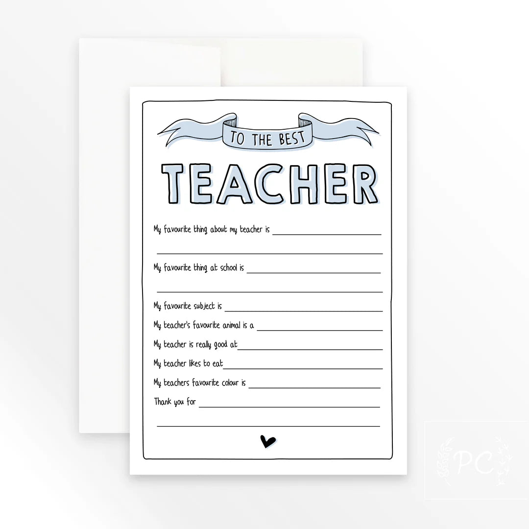 teacher question | greeting card