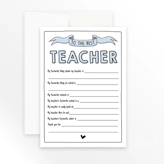 teacher question | greeting card