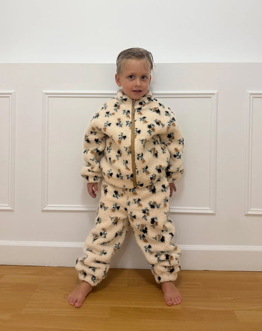 Kids Floral Sherpa Jacket