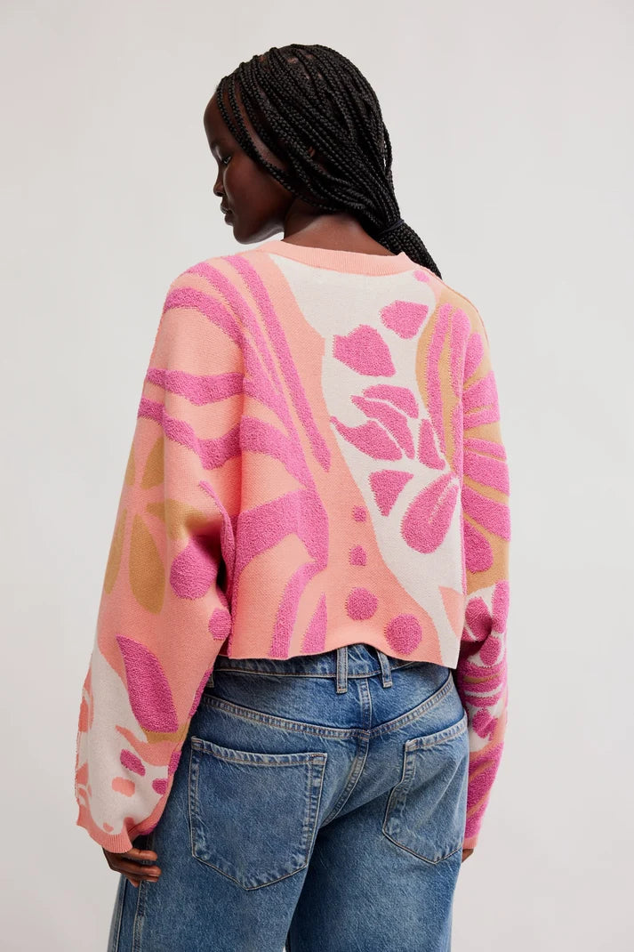 Mia Pullover in Coral Kiss Combo