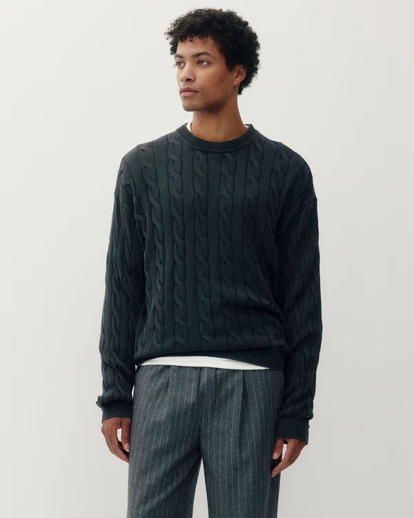 Braided Knit Box Crew