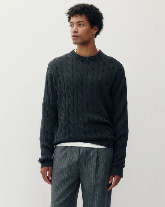 Braided Knit Box Crew
