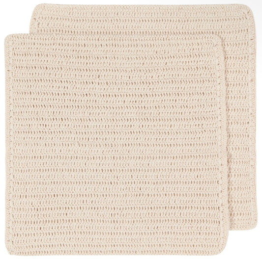 Homespun Natural Crocheted Dishcloths
Set of 2