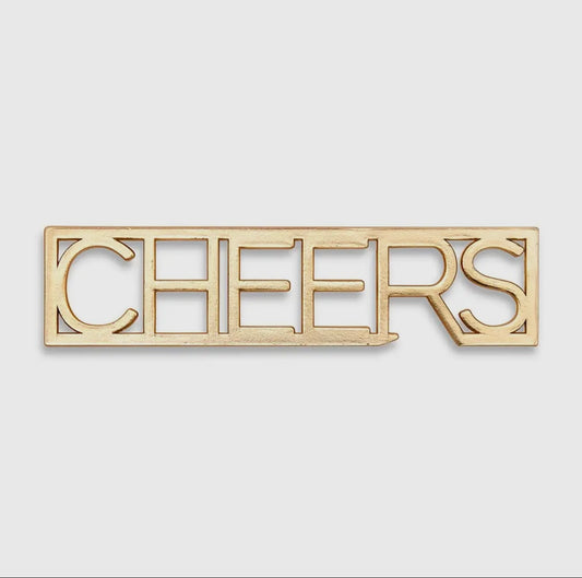 Gold Cheers Bottle Opener