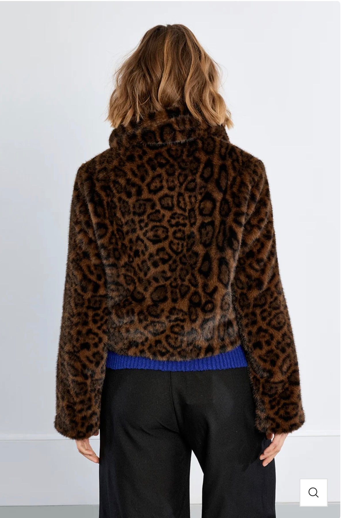 Imitation fur jacket, leopard