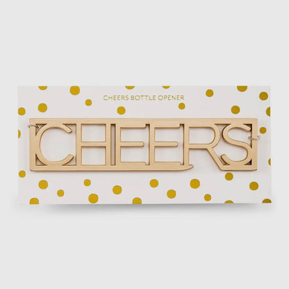 Gold Cheers Bottle Opener