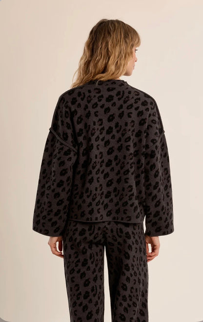 Wide sweater, leopard