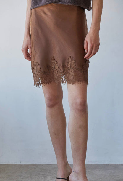Woven Polyester Spandex Satin
Mini Skirt
