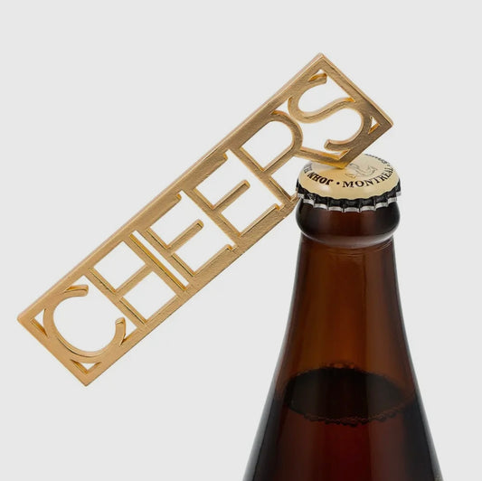 Gold Cheers Bottle Opener
