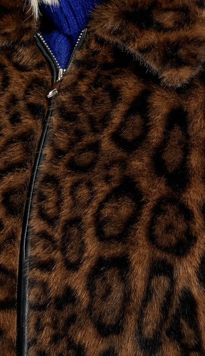Imitation fur jacket, leopard